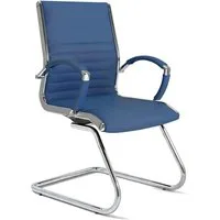 Versee Besucherstuhl VERSEE Montreal Konferenzstuhl Leder, 150kg belastbar, ergonomisch (Freischwinger für Home Office und Büro), mit Lendenstütze, gepolstert, hervoragende Freischwingereigenschaften