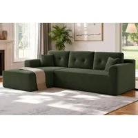 VASAGLE Ecksofa modulares Sofa 244 cm breit vakuumverpackt, Schlafsofa, keine Montage erforderlich, mit großer Chaiselongue