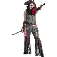Maskworld Zombie-Kostüm Zombie Piratin - Karneval Faschingskostüm Herren