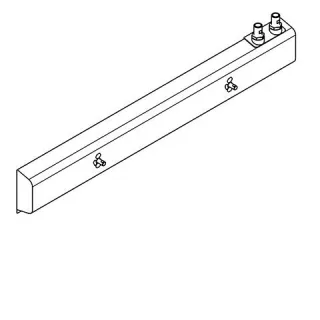 KWC Aquarotter Armatureneinheit, Edst., W.-Mont., 2 Waschplätze, 1200 mm, Wasser ob. re, 2030071429 2030071429