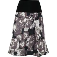 dunkle design Jeansrock Ballonrock A-Linie 65cm elastischer Bund