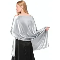 Zaewry Modeschal Damen Mode-Schal, Satin-Schal, farbenfroher Schal, geeignet für Hochzeiten, Abendkleider und Sommerpartys