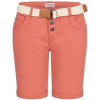 Stitch & Soul Bermudas Damen Short Bermuda kurze Hose Sommer Chino Stoff Hose mit Gürtel