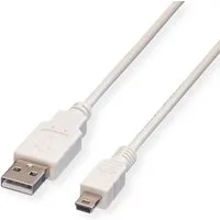 VALUE USB 2.0 Kabel USB-Kabel, USB 2.0 Typ A Männlich (Stecker), USB 2.0 Typ 5-pin Mini Männlich (Stecker) (80.0 cm), Typ A - 5-Pin Mini