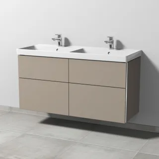 Sanipa 3way Waschtischunterbau zu Villeroy & Boch Avento Waschtisch mit 4 Auszügen, Sandgrau-Matt BS62567