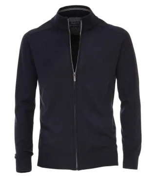 CASAMODA - Strickjacke mit Reißverschluss blau - Gr. - M