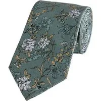 Next Krawatte Krawatte mit Blumen-Print aus italienischer Seide (1-St)