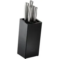 RÖSLE Messerblock Basic Line (6tlg), aus Bambusholz mit 5 Messern, ergonomische Griffe, Klingenspezialstahl