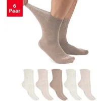 Footstar Gesundheitssocken Gesundheits Diabetiker Socken für Damen & Herren (6 Paar)