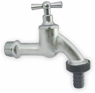 PUTEUS Auslaufventil, 3/4", Messing, verchromt