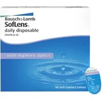 BAUSCH + LOMB Tageslinsen SofLens Daily Disposable, sphärische Kontaktlinsen, weich, 90 Stück BC 8.6 mm / DIA 14.2
