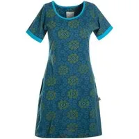 Vishes Jerseykleid Kurzarm Kleid Blumen Tunika Jerseykleid Baumwolle Tunika, Elfen, Hippie, Boho Style