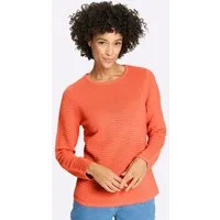 Sieh an! Strickpullover Langarm-Pullover Langarm Rippoptik