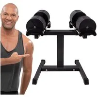 Miweba Sports Kurzhantel Hantelständer für verstellbare Kurzhanteln VH100/VH200, (Stahl, bodenschonende Gümmifüße, Krafttraining), stabile Hantelablage für Hanteln - Hantel Ständer Gestell
