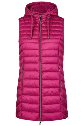 Barbara Lebek - Weste Down Free mit Kapuze wild berry - Gr. - 38