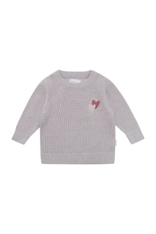 Leevje Chunky Knit Jumper Hearts 74/80