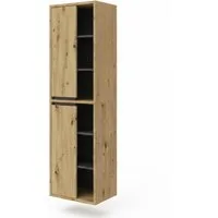 Vicco Hochschrank Viola, Artisan-Eiche/Anthrazit, 50 x 170 cm (1-St)