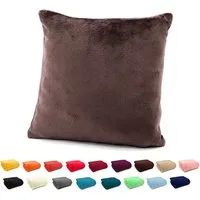heimtexland Dekokissen Flanell Soft Kuschelkissen Plüsch Kissenbezug, super weich und flauschig, Allergiker geeignet, atmungsaktiv