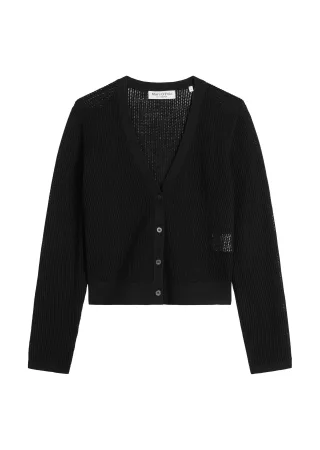 Marc OPolo Casual - Ajour-Cardigan regular Black - Gr. - XS