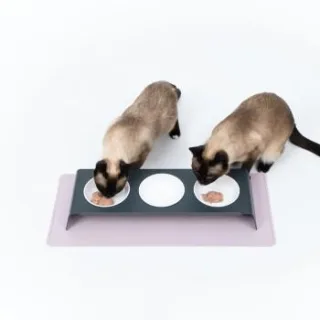 LucyBalu SQUARE Katzen Napfunterlage flieder L