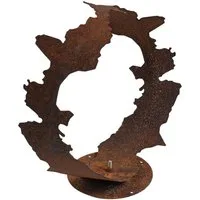 ESTEXO Gartenfigur Gartenskulptur Edelrost Gartendeko 38 cm Rost Dekofigur Dekoration S