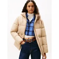 Tommy Jeans Steppjacke TJW HOODED MIDI PUFFER JACKET