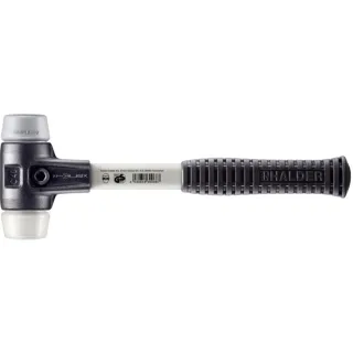 HALDER SIMPLEX - Schonhammer mit verstärktem Tempergussgehäuse und Fiberglasstiel, TPE-mid - 3737.040