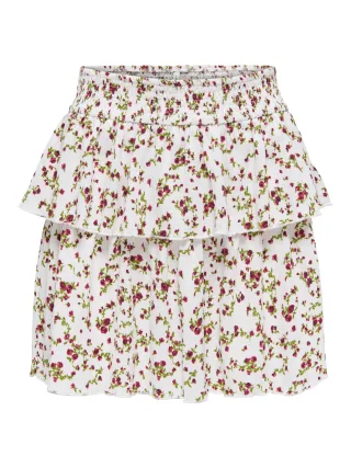 ONLY - ONLMOLLY SHORT AOP SKIRT JRS Cloud Dancer - Gr. - L