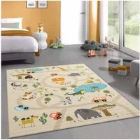 Carpetia Kinderteppich Spielteppich, rechteckig, Höhe: 4 mm, pflegeleicht, strapazierfähig, rutschhemmend