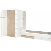 Wimex Jugendzimmer-Set Joker Kleiderschrank mit Garderobe, Bett und Stauraumschubladen, (Set, 4-tlg)