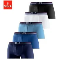 H.I.S Boxer Boxershorts für Herren (Packung, 5-St) mit Streifen und Markenlogo im Bund