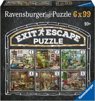 Ravensburger Puzzle 80575 - Das geisterhafte Gutshaus [6x 99 Teile]