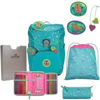 DerDieDas® Schulranzen Exklusiv Superflash Schulranzenset 5-teilig (Set, 5-tlg)