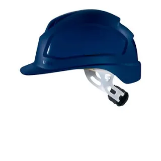 uvex pheos E-WR Schutzhelm ohne Lüftung für Elektrikbereich - mit Drehradsystem - langer Schirm blau 52 cm - 61 cm - 9770530