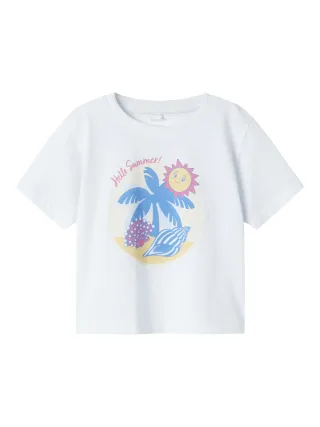 NAME IT - NMFJASSA SS NREG TOP PB lucent white - Gr. - 98