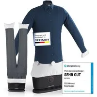 CLEANmaxx Bügelsystem Hemdenbügler PRO mit Hosenaufsatz, 1800 W, Bügler für Hemden Blusen & Hosen, Trocknen und in Minuten knitterfrei