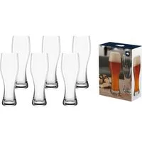 LEONARDO Bierglas Taverna Weizenbiergläser 330 ml 6er Set, 6-tlg., Glas
