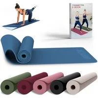 NEOLYMP Yogamatte Yogamatte rutschfest & gelenkschonend – Gelenkschonende Gymnastikmatte (Pilates Matte für Yoga, Workout – inkl. E-Book & Video Übungen), Fitnessmatte für Zuhause – 183x61cm Trainingsmatte aus PVC –Sportmatte