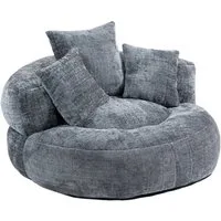 PXloue Schlafsofa Extrabreit Lazy Sofa Gaming Sofa Sitzsack Relaxsessel mit 3 Kissen, Couch für Erwachsene und Kinder, für Schlafzimmer und Büro