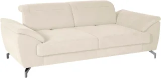 sit&more 2,5-Sitzer "Percy" 12 cm Fußhöhe, Sitztiefenverstellung, wahlweise Kopfteilverstellung