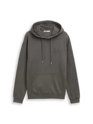 Denim Tom Tailor - Overdyed Hoodie Sweatshirt black - Gr. - M