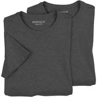 redfield Rundhalsshirt Redfield Doppelpack XXL T-Shirts anthrazit melange