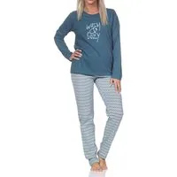 Normann Pyjama Normann Damen langarm Schlafanzug Pyjama im Ethnolook