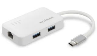 EDIMAX USB 3.0 Netzwerkadapter EU-4308, USB-C, 3-Port Hub