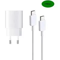 Ventarent Schnellladegerät USB C passt für Samsung Galaxy S25 S24 S23 S22 Ultra USB-Ladegerät (2,77 mA, Set, 2-tlg., 1x Ladekabel 2 Meter + 1x Adapter 25 Watt USB-C, Fast Charging)