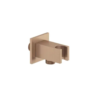 KLUDI-A-QA Wandanschluss und Brausehalter eckig Brushed Bronze 65569N1-00