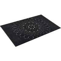 wash+dry by Kleen-Tex Teppich Purnima, rechteckig, Höhe: 7 mm, Mandala Motiv, rutschhemmend, In- und Outdoor geeignet, waschbar