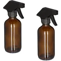 relaxdays Sprühflasche Glas 230ml 2er Set, (2-tlg)