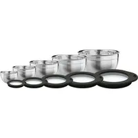 RÖSLE Schüssel Schüssel-Set hoch mit Frischhaltedeckeln 10tlg, Edelstahl 18/10, (Schüsseln & Schalen)