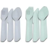 bahama Besteck-Set Besteck Mehrweg Party Camping Gabel Messer Löffel (2-tlg), Kunststoff, Plastik, Set